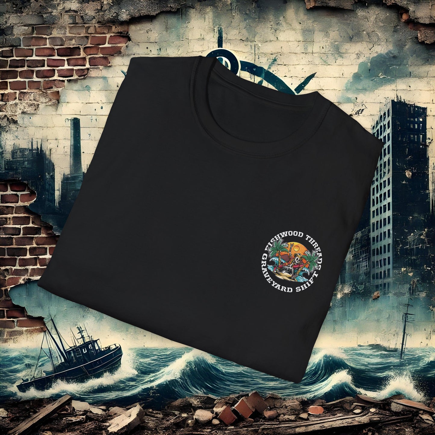 Fishwood Threads Graveyard Shift 3 Unisex Softstyle T-Shirt