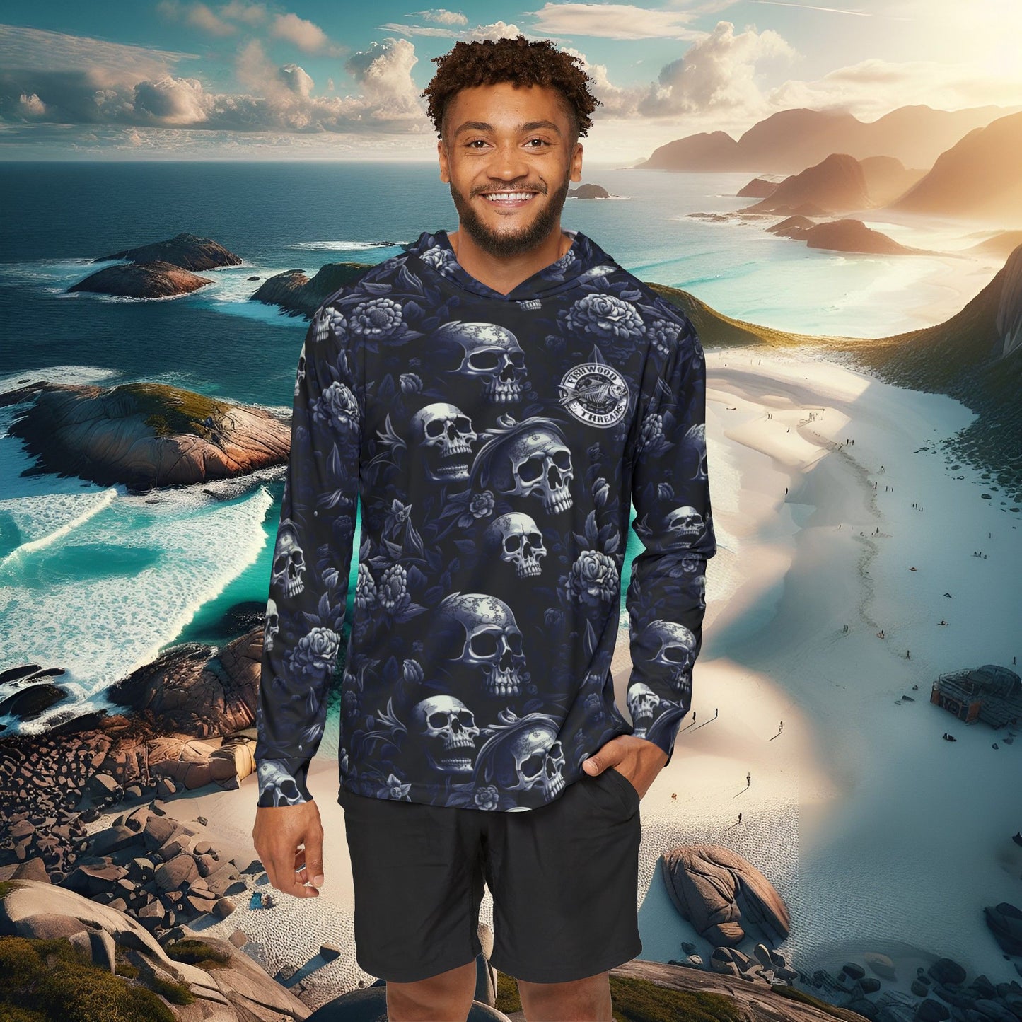 Men's Sports Warmup Hoodie - Fishwood Threads, Adventure & Outdoor Enthusiasts