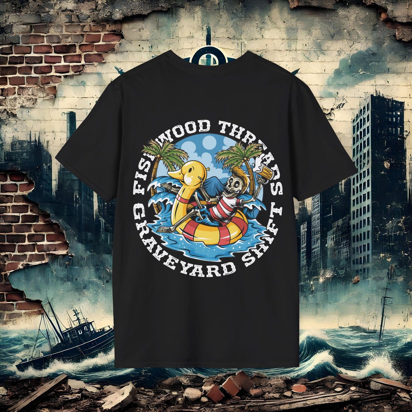Fishwood Threads Graveyard Shift 4 Unisex Softstyle T-Shirt
