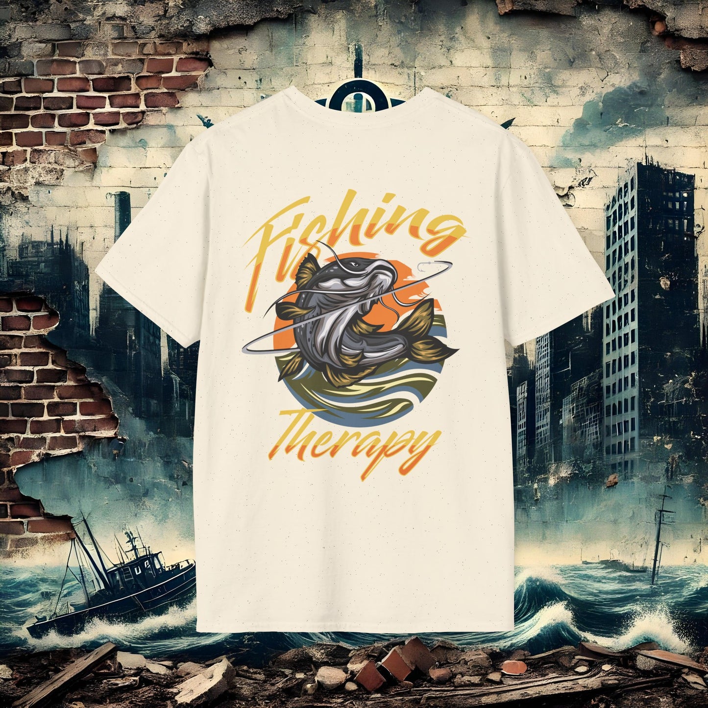 Fishing Therapy Unisex Softstyle T-Shirt – Relax in Style