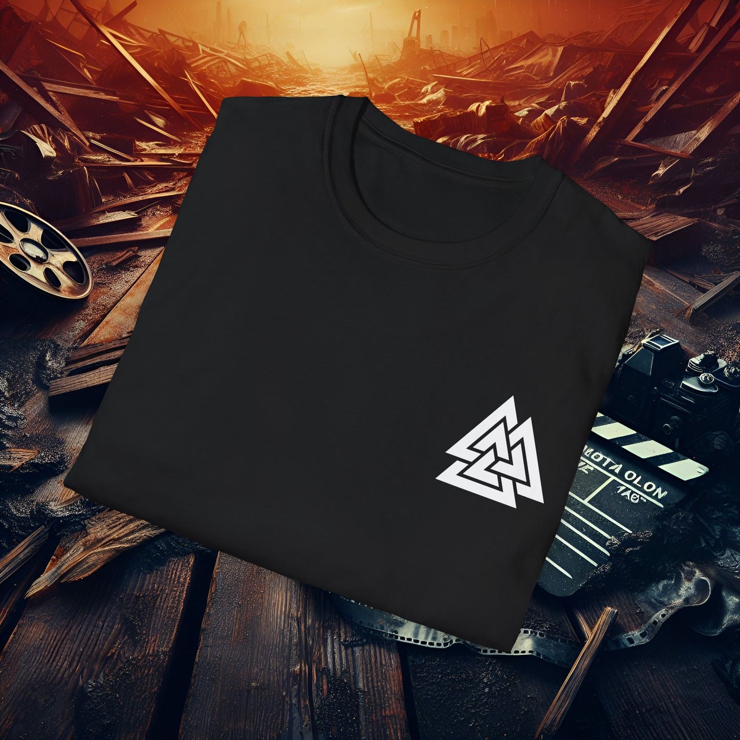 Valknut symbol Unisex Softstyle T-Shirt