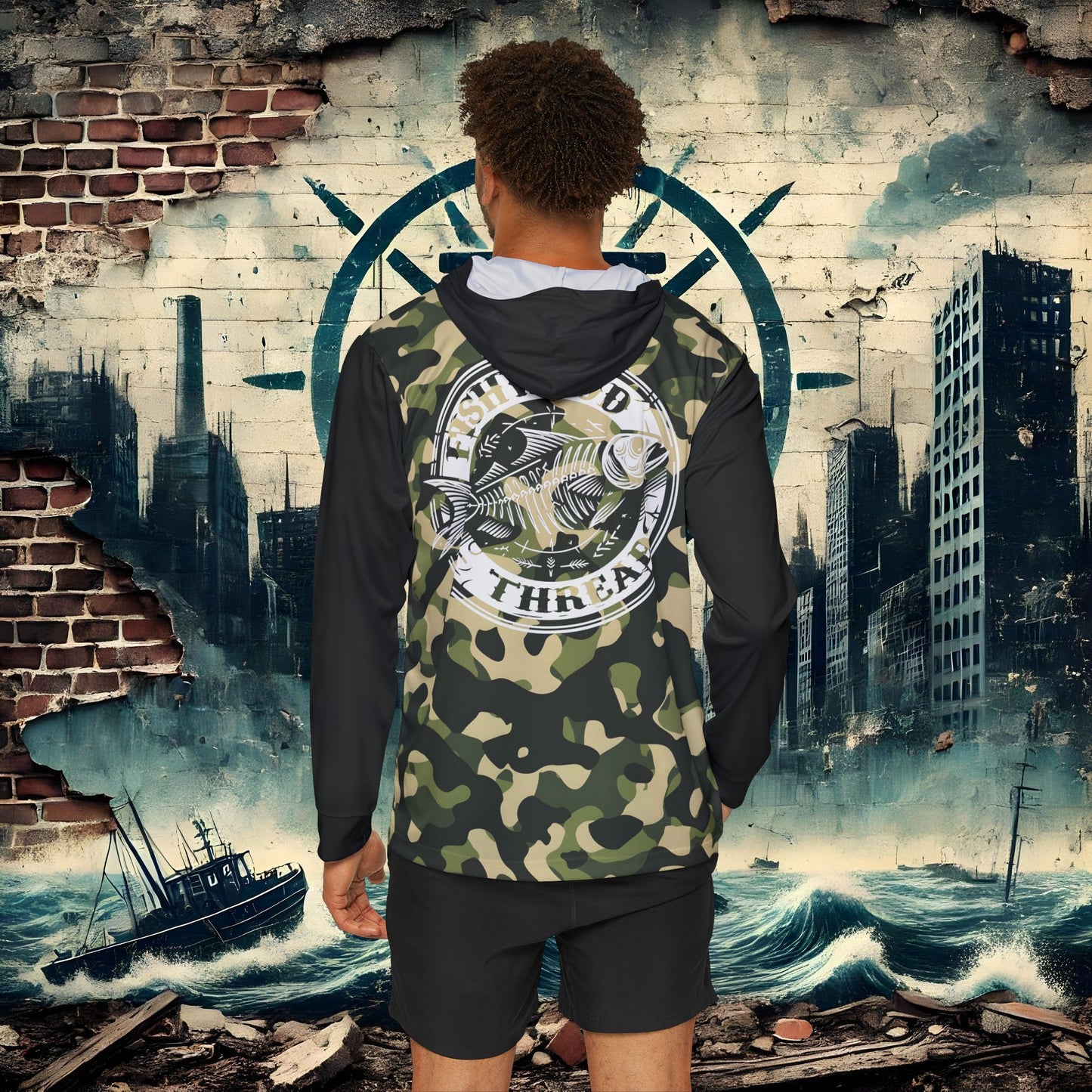 Men's Fishing Hoodie - Fishwood Threads, Adventure & Outdoor Enthusiasts