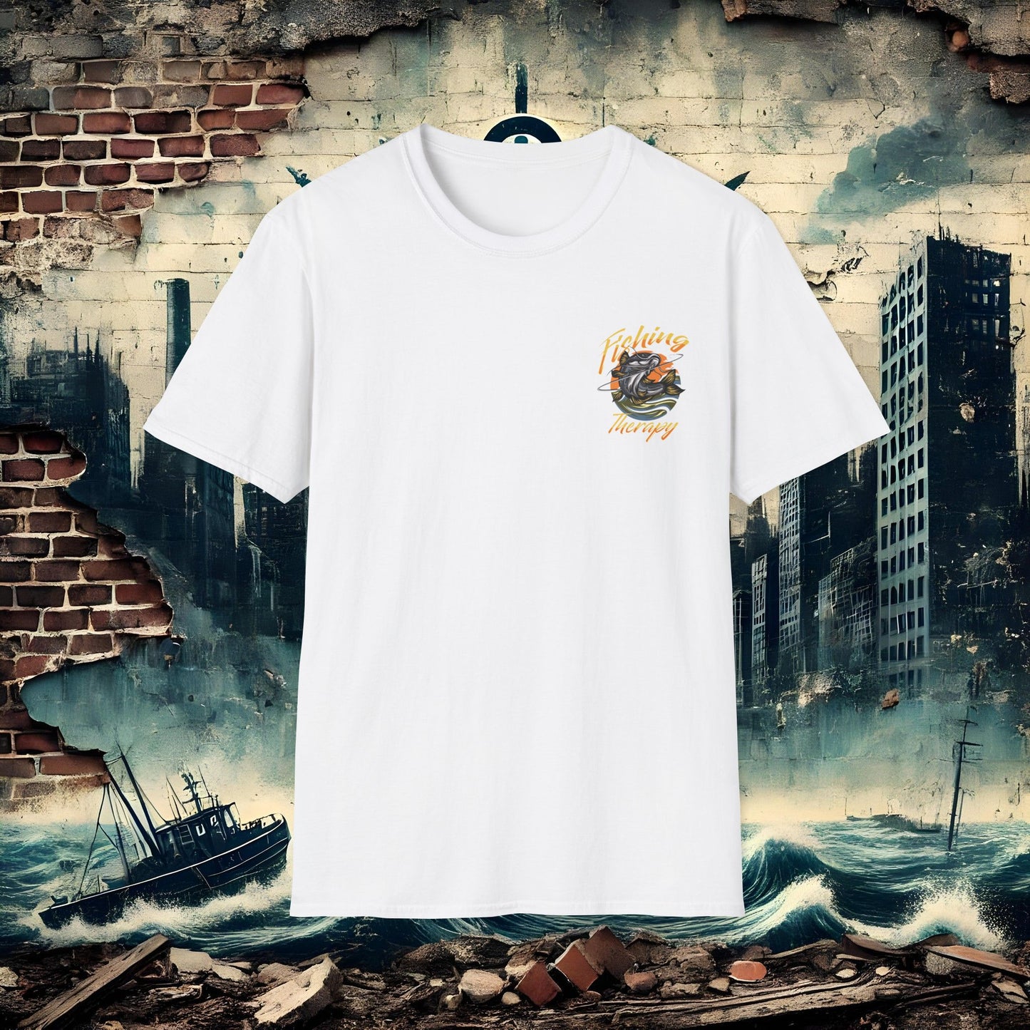 Fishing Therapy Unisex Softstyle T-Shirt – Relax in Style