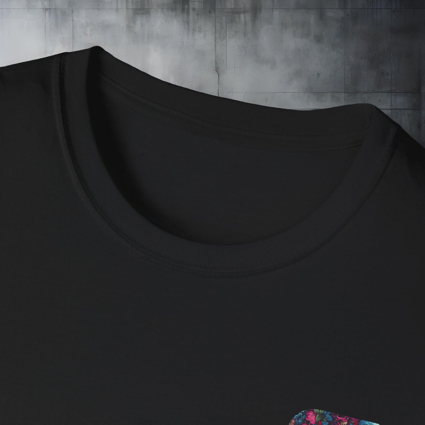 Unisex Softstyle Skull & Floral Graphic T-Shirt - Perfect for Halloween & Everyday Wear