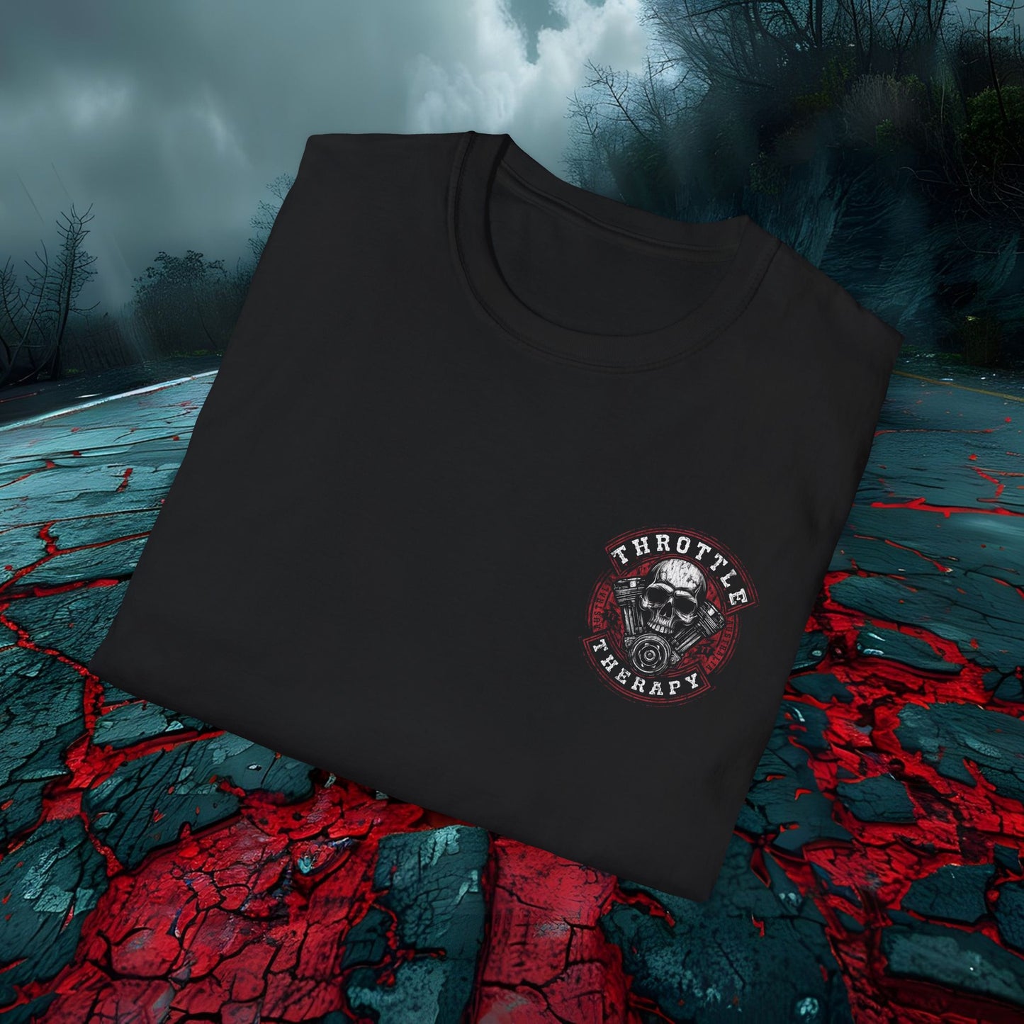 Throttle Therapy Graphic T-Shirt for Motorcycle Enthusiasts