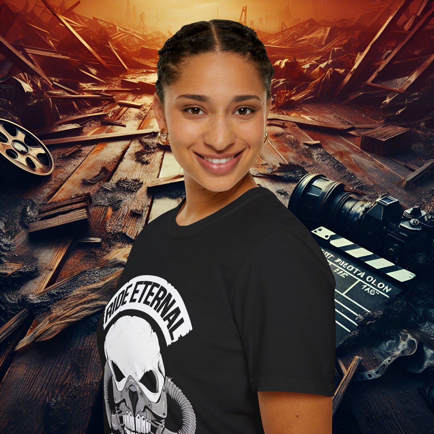 Ride Eternal T-Shirt, Unisex Skull Art Tee