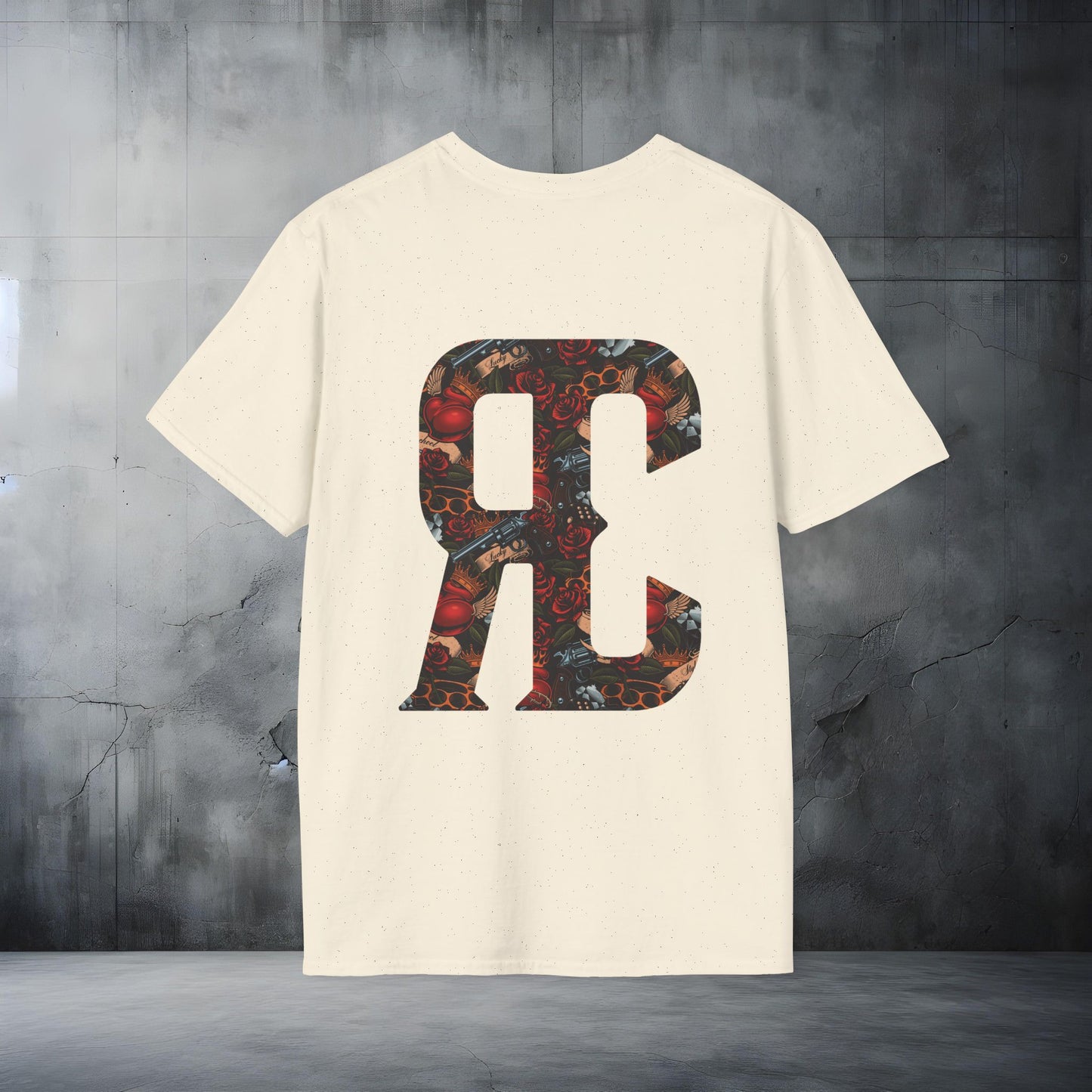 Unisex Softstyle T-Shirt with Bold Floral Design - Perfect for Everyday Wear