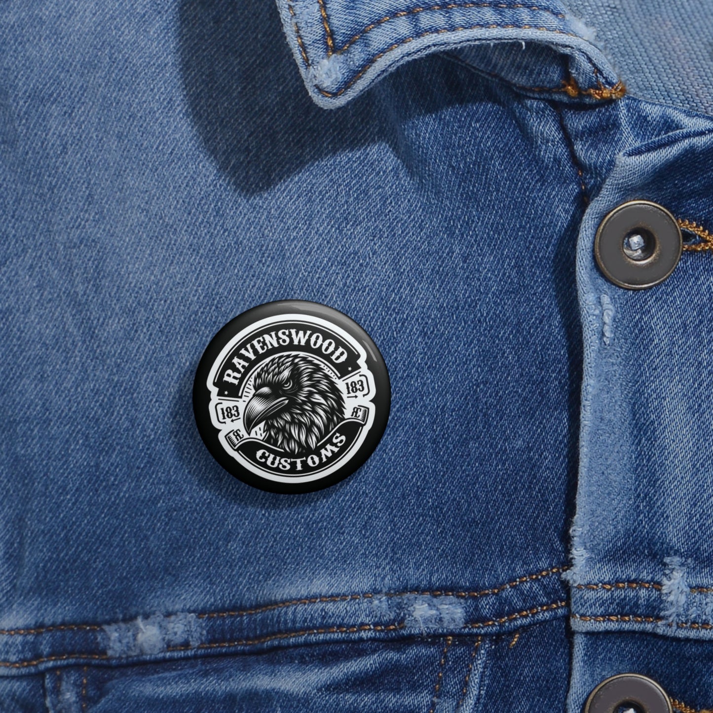 Ravenswood Customs Pin Buttons