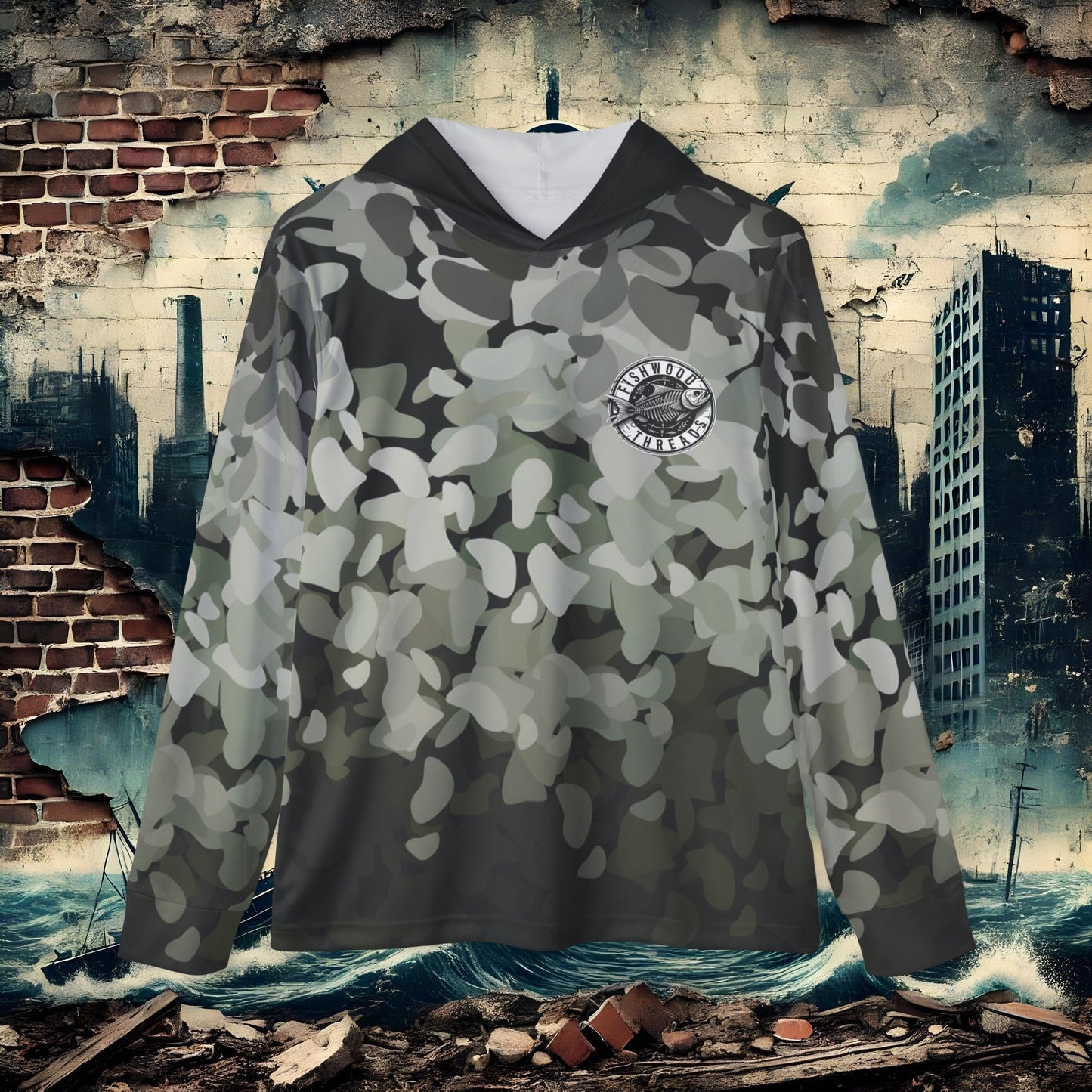 Camo Fishwood Threads Sports Hoodie - Perfect for Outdoor Enthusiasts