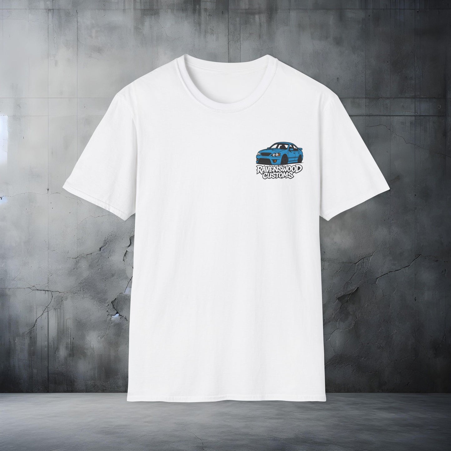 Ravenswood Customs Unisex Softstyle T-Shirt - Blue BF Falcon Sedan Design, Cool Graphic Tee