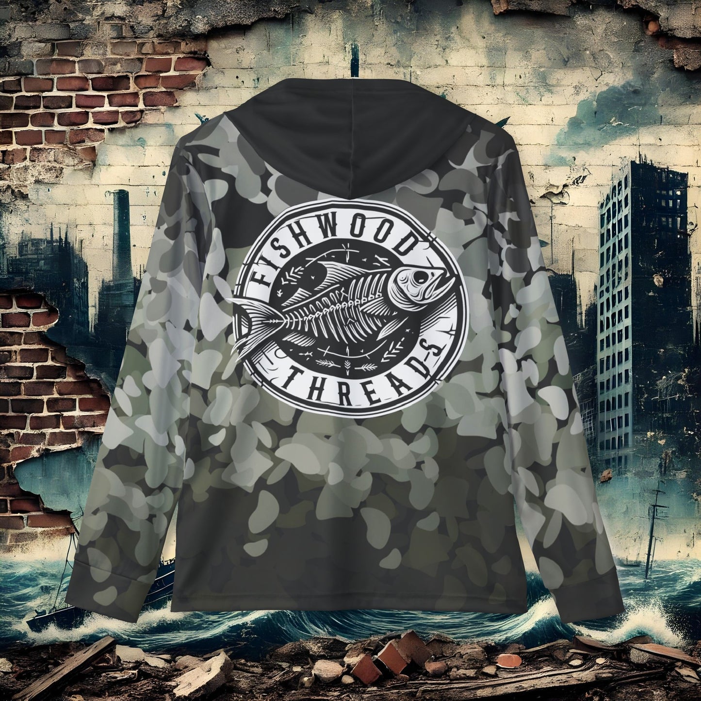 Camo Fishwood Threads Sports Hoodie - Perfect for Outdoor Enthusiasts