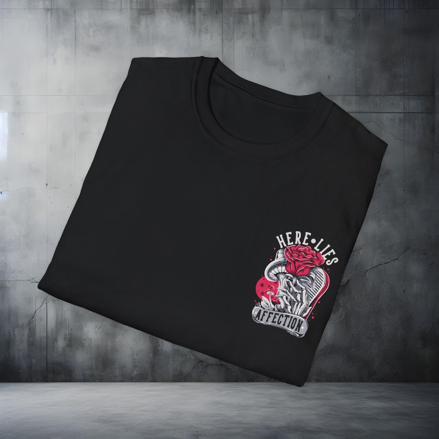Here Lies Affection Unisex Softstyle T-Shirt