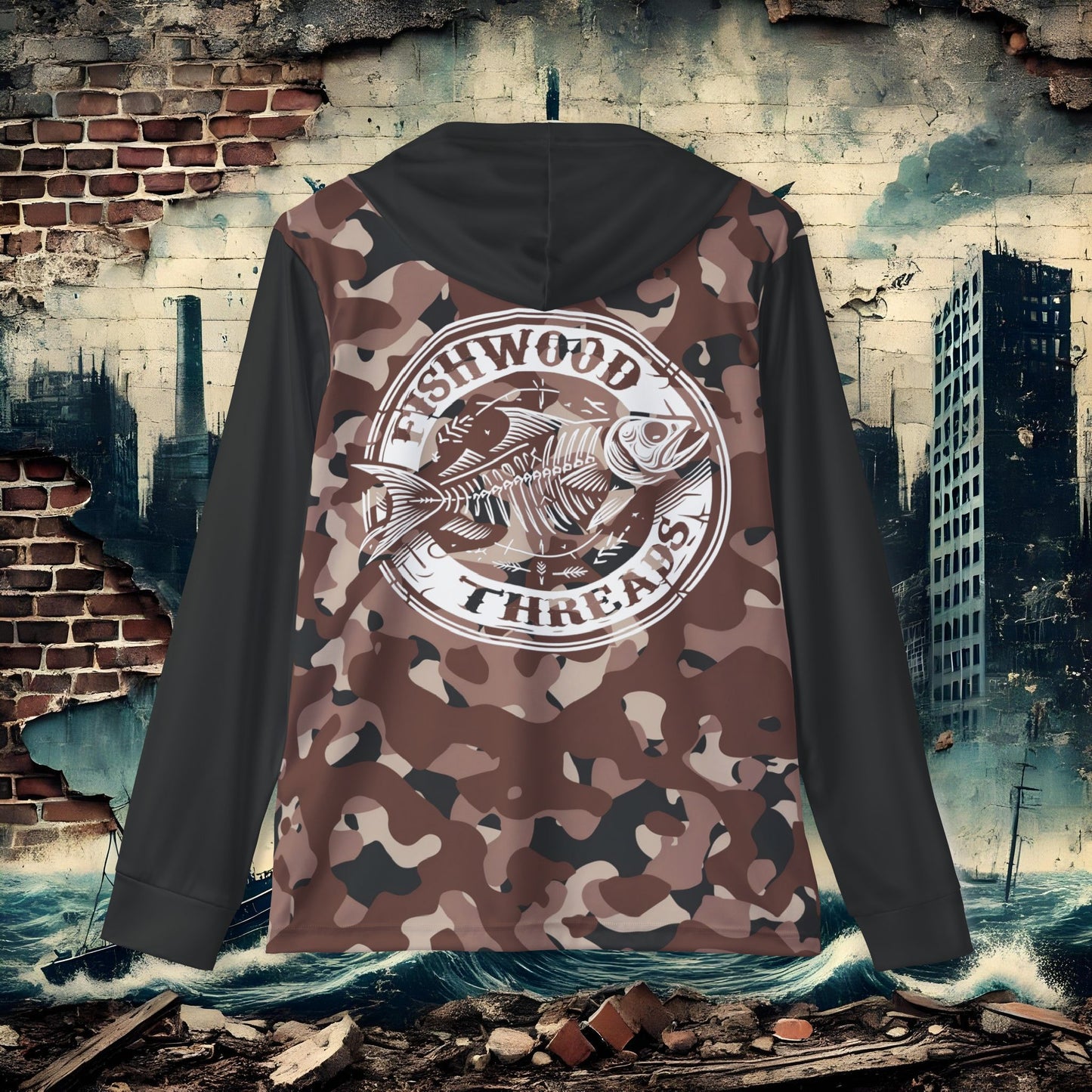 Men's Fishing Hoodie - Fishwood Threads, Adventure & Outdoor Enthusiasts