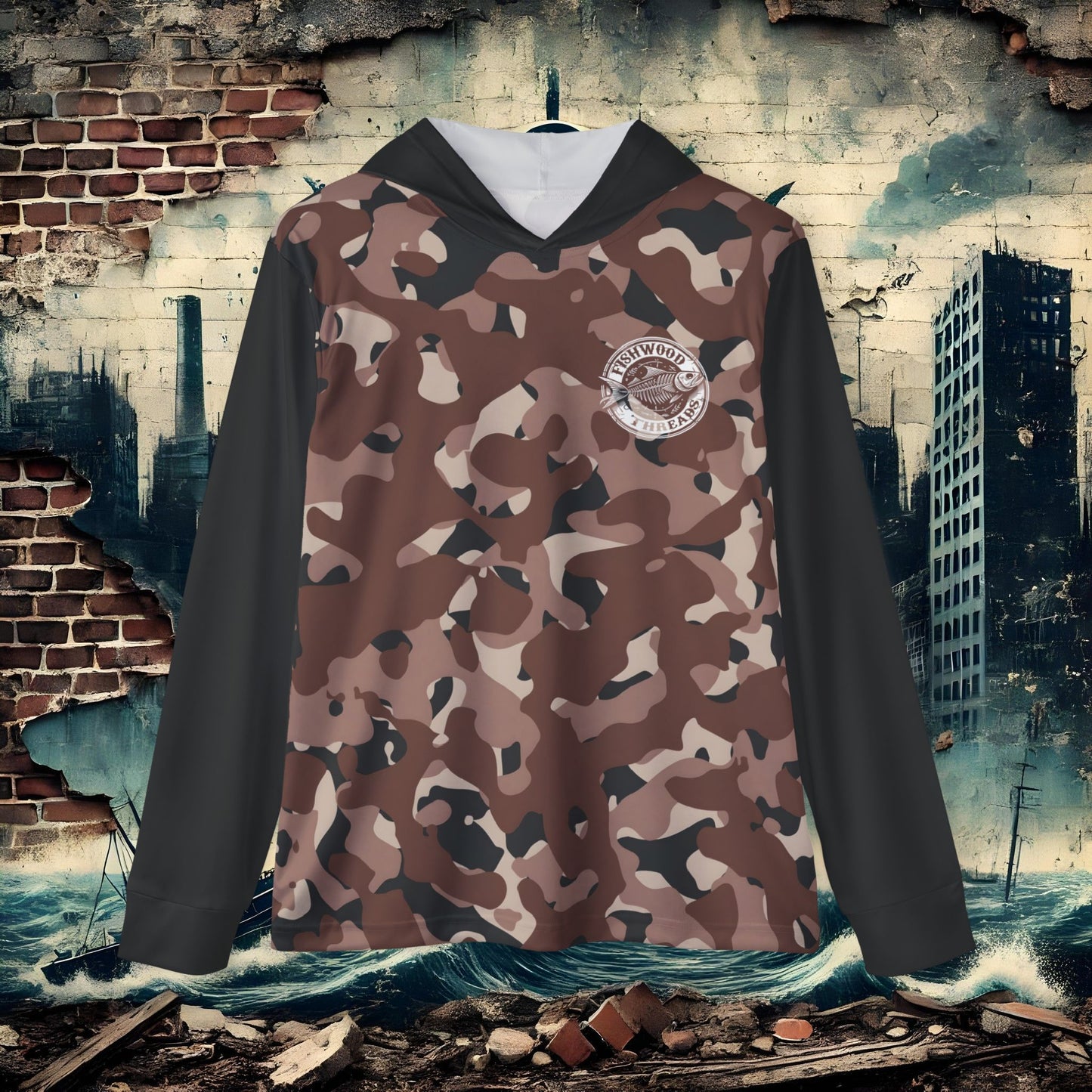 Men's Fishing Hoodie - Fishwood Threads, Adventure & Outdoor Enthusiasts