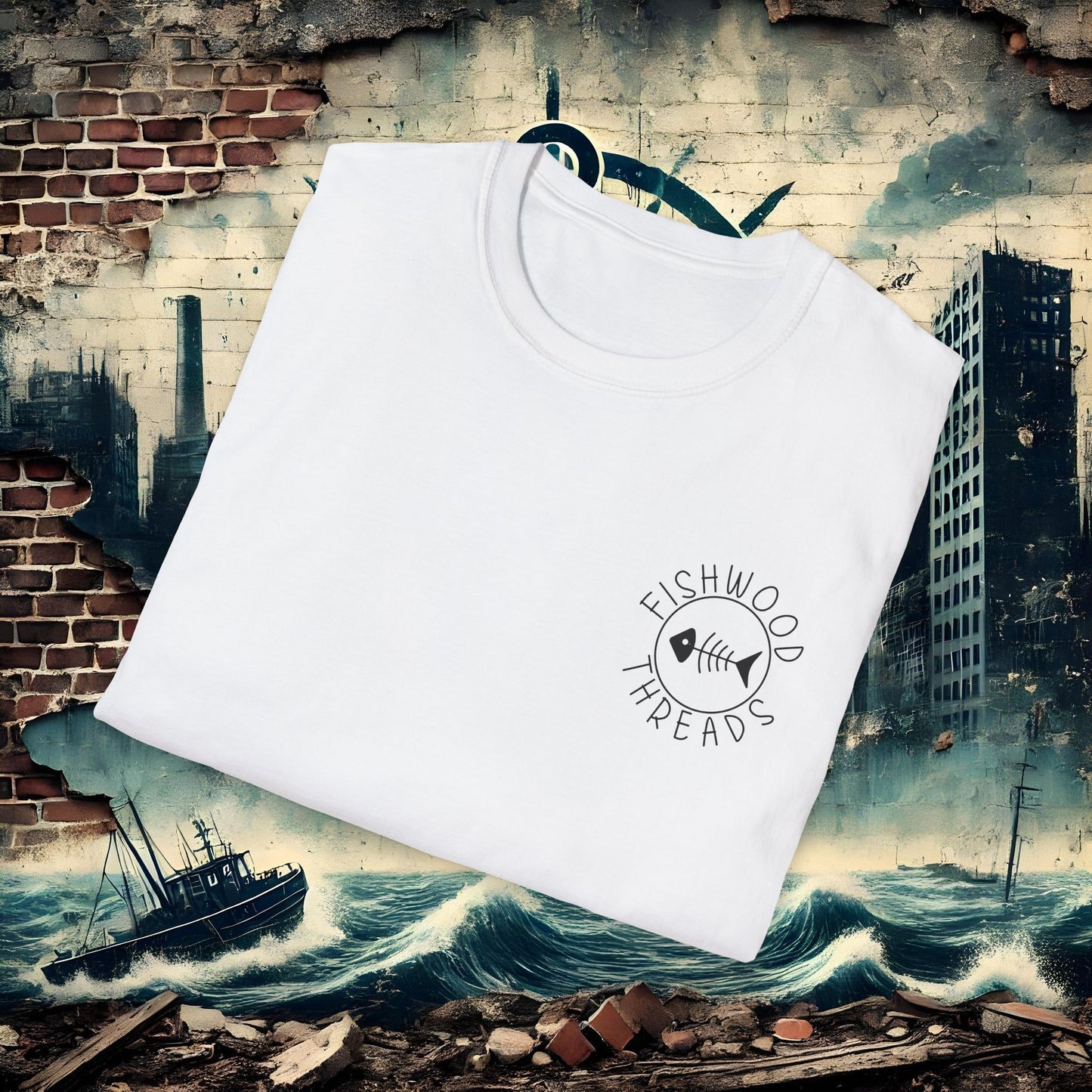 Fishwood Threads Unisex Softstyle T-Shirt - Casual Fit, Perfect for Fishing Lovers