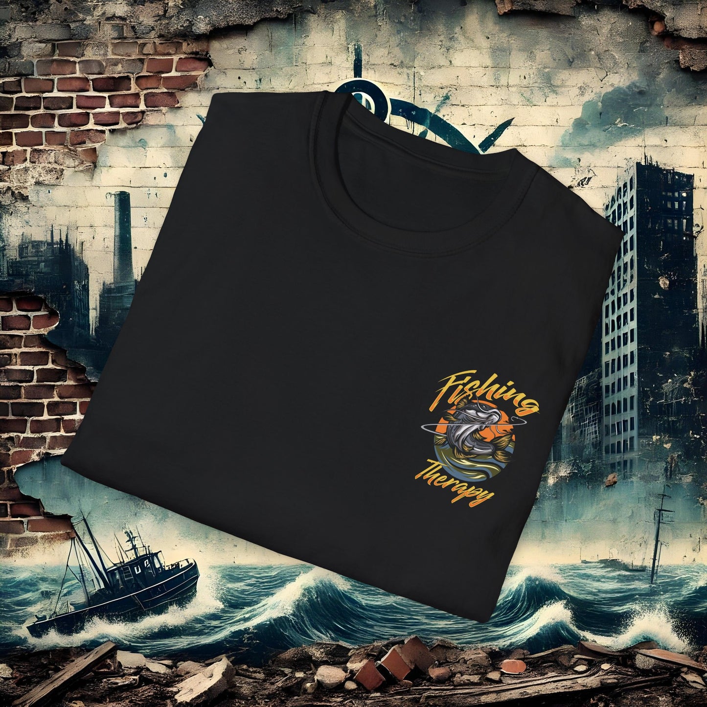 Fishing Therapy Unisex Softstyle T-Shirt – Relax in Style