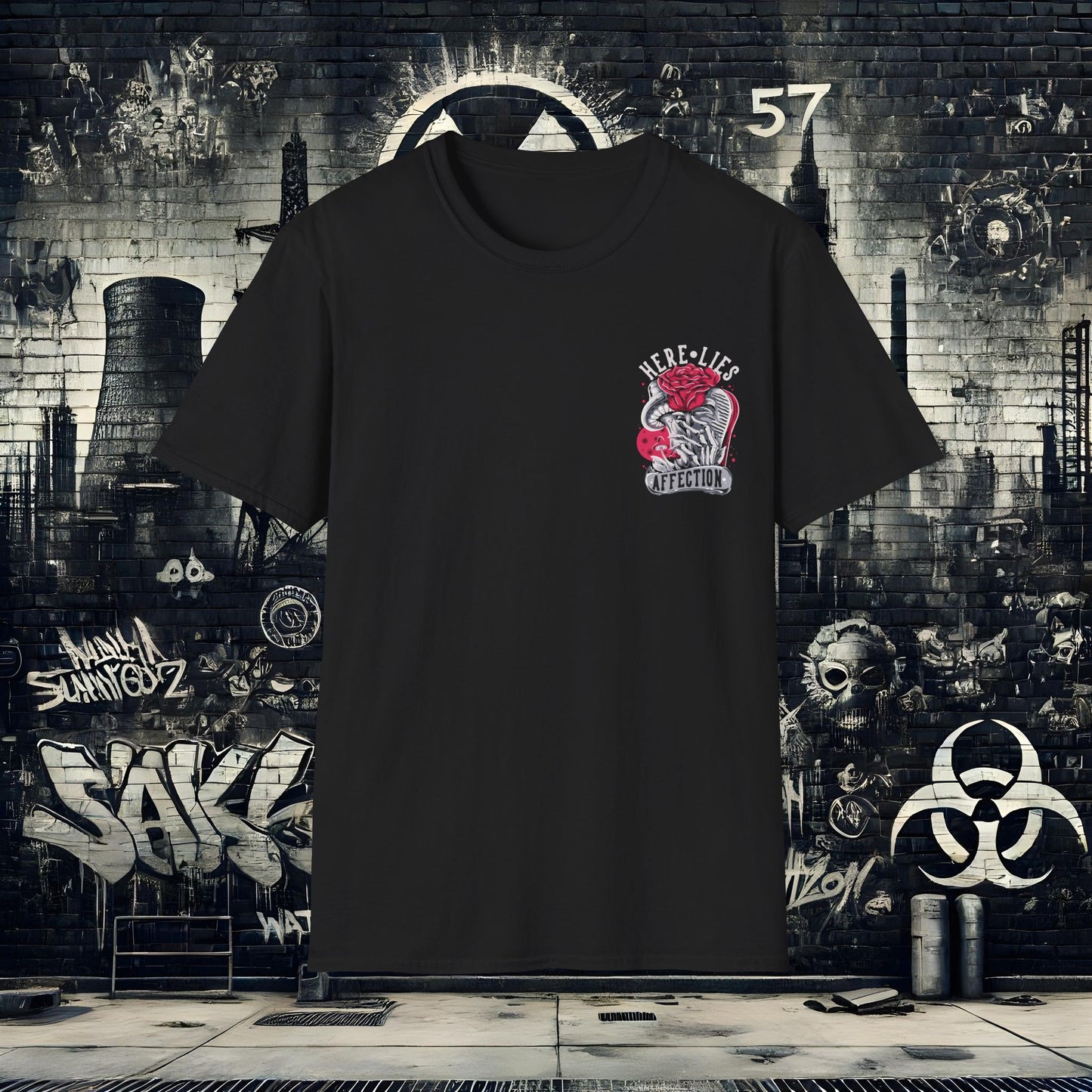 Here Lies Affection Unisex Softstyle T-Shirt