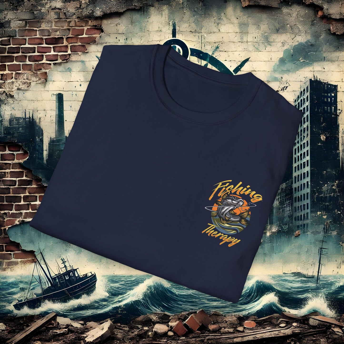Fishing Therapy Unisex Softstyle T-Shirt – Relax in Style