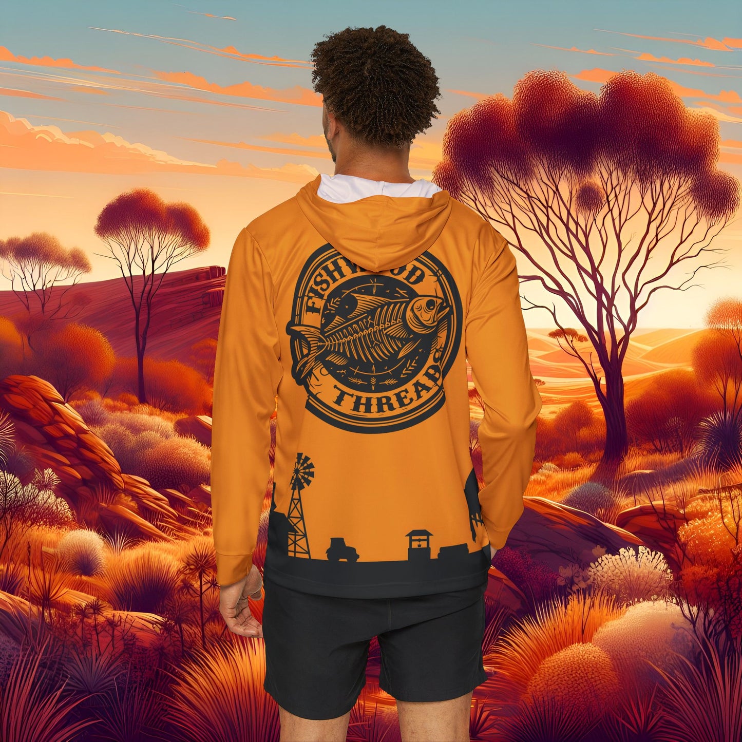 Men's Fishing Hoodie - Fishwood Threads, Adventure & Outdoor Enthusiasts