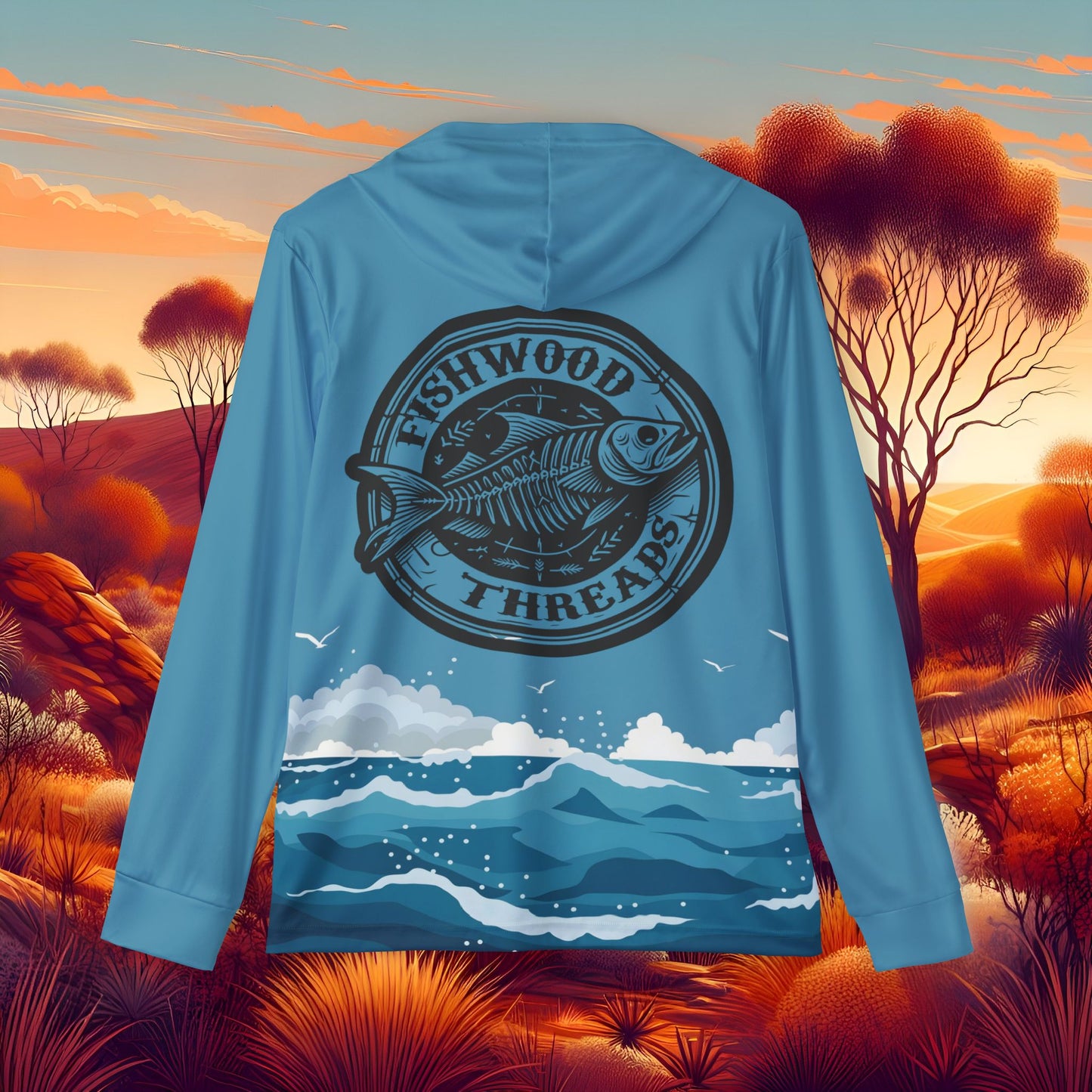 Men's Fishing Hoodie - Fishwood Threads, Adventure & Outdoor Enthusiasts