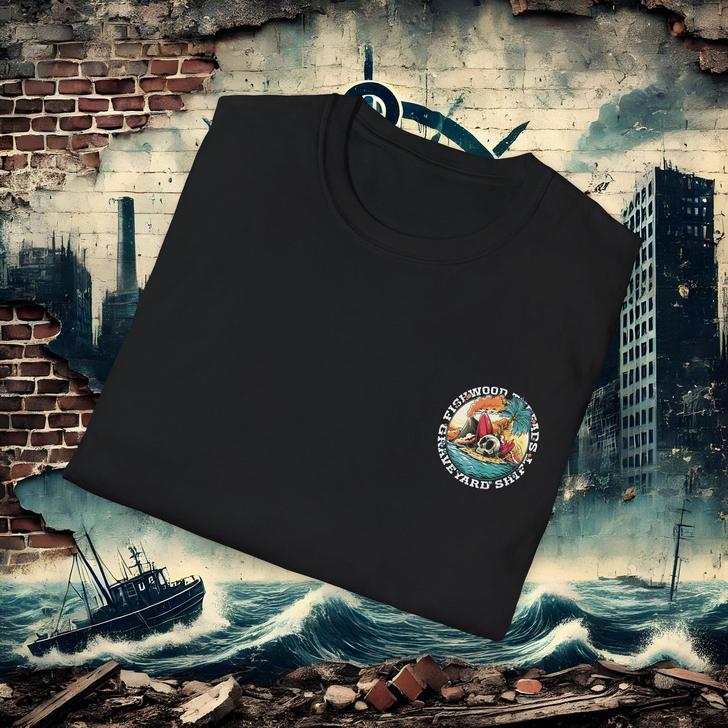 Fishwood Threads Graveyard Shift 2 Unisex Softstyle T-Shirt
