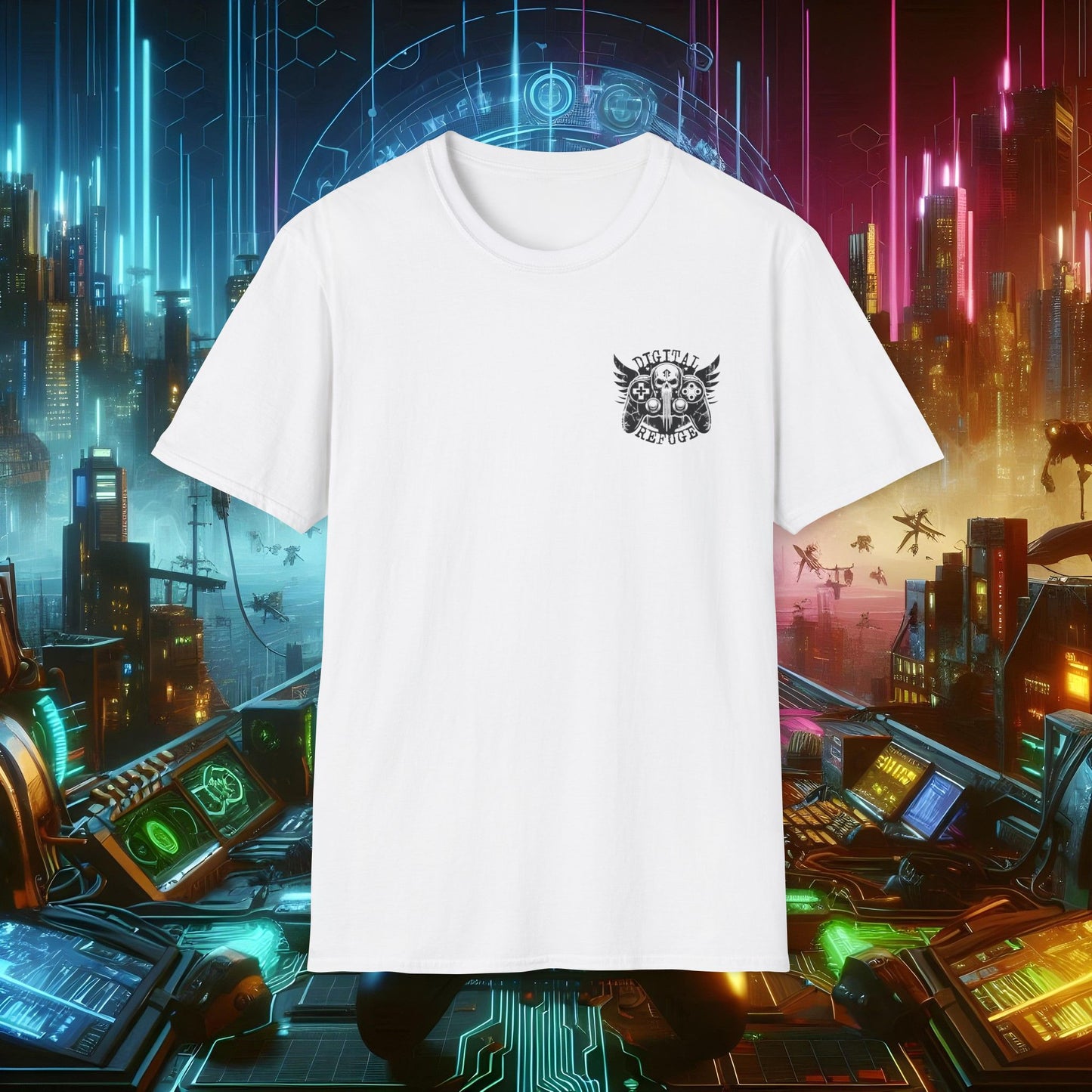 Digital Refuge Unisex Softstyle T-Shirt | Gamer's Paradise Tee