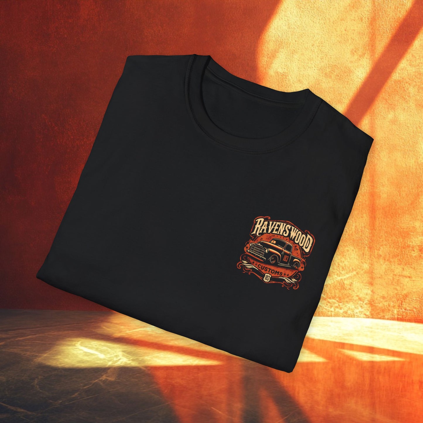 Ravenswood Customs Unisex Softstyle Graphic Tee, Vintage Truck Design 3