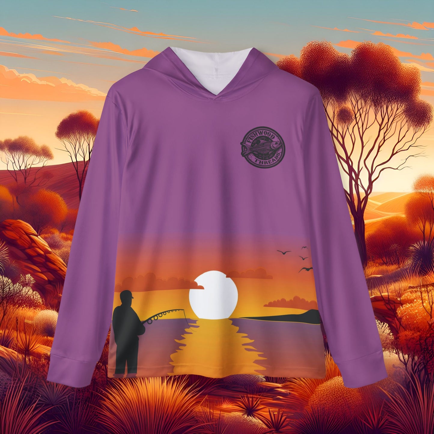 Men's Fishing Hoodie - Fishwood Threads, Adventure & Outdoor Enthusiasts