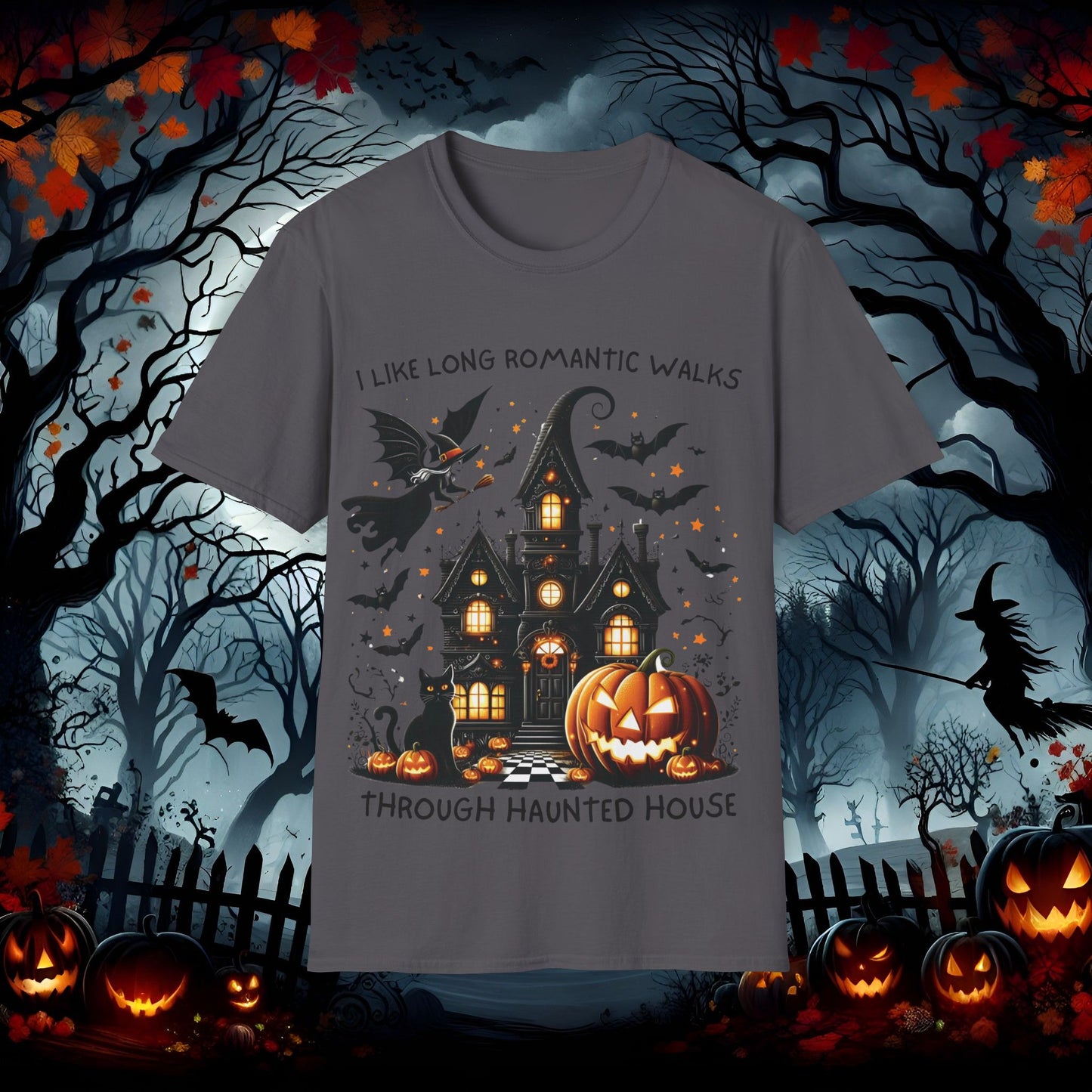 Haunted House Unisex Softstyle T-Shirt