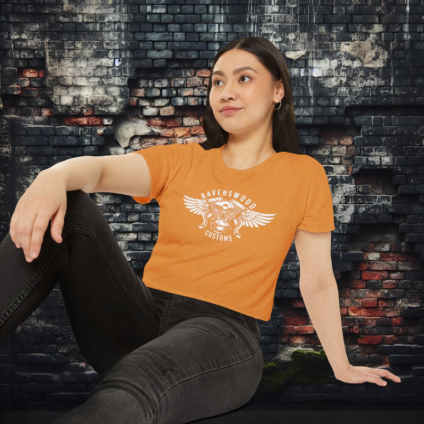 Ravenswood Customs Women's Festival Crop Top - Boho Chic Tee for Summer Events