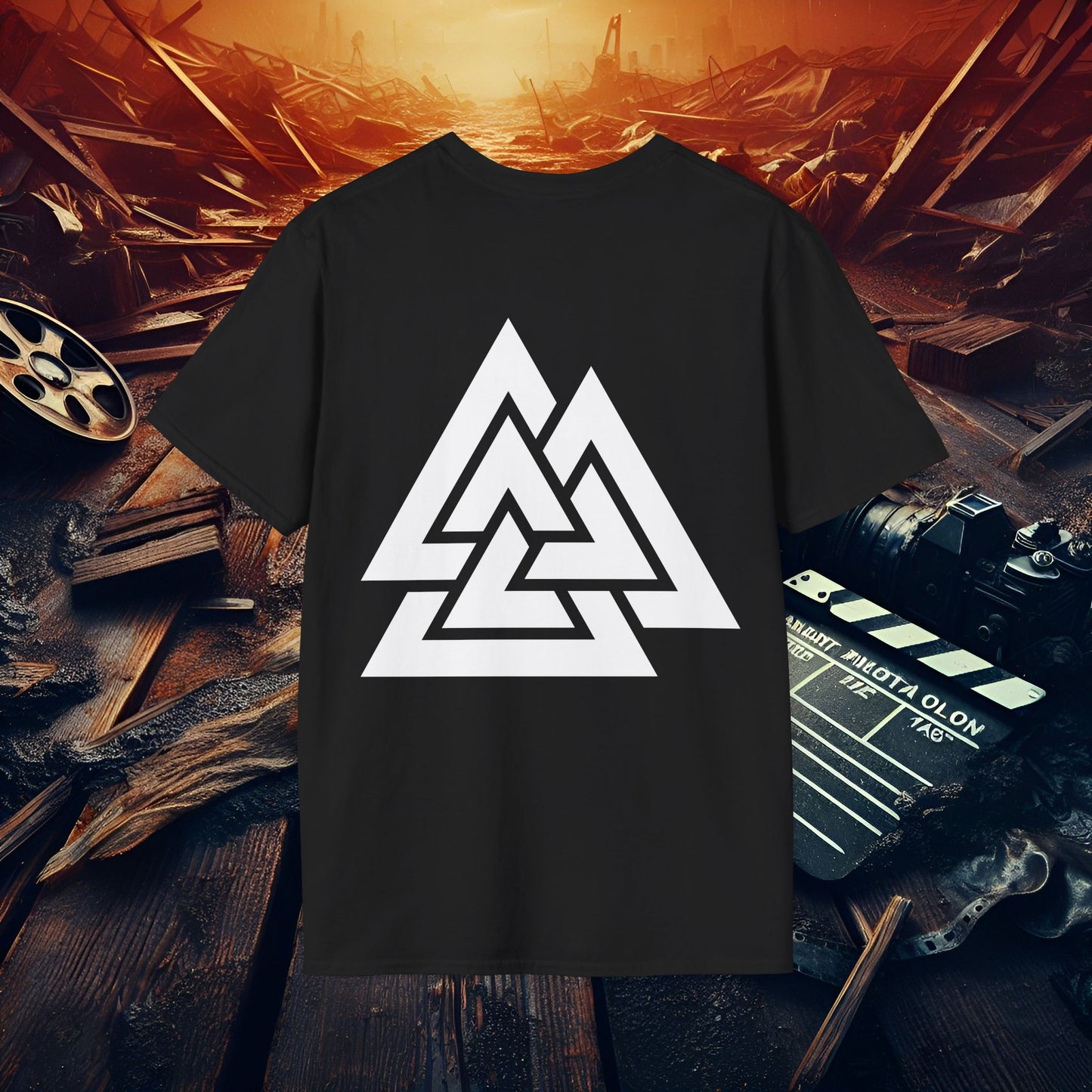 Valknut symbol Unisex Softstyle T-Shirt