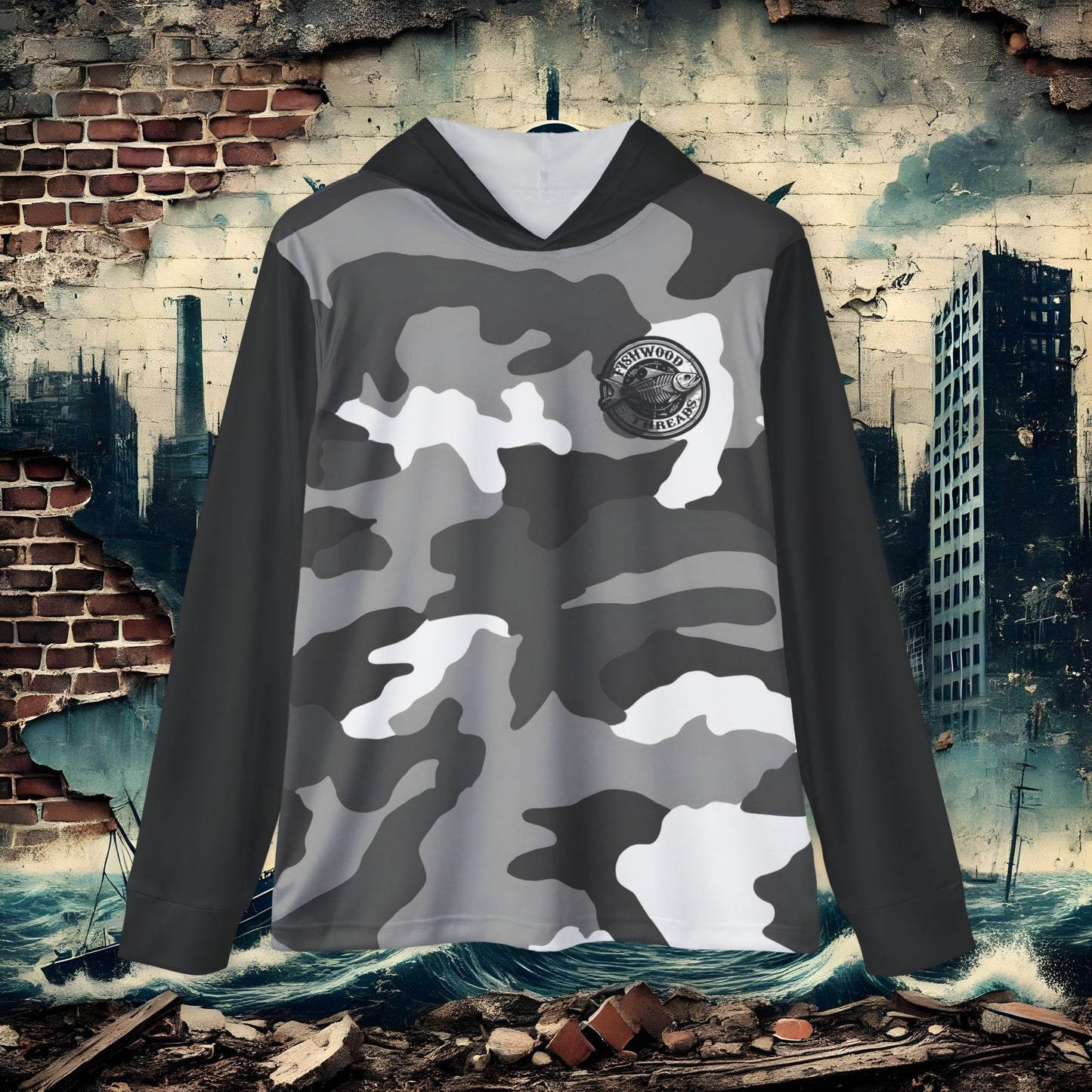 Men's Fishing Hoodie - Fishwood Threads, Adventure & Outdoor Enthusiasts