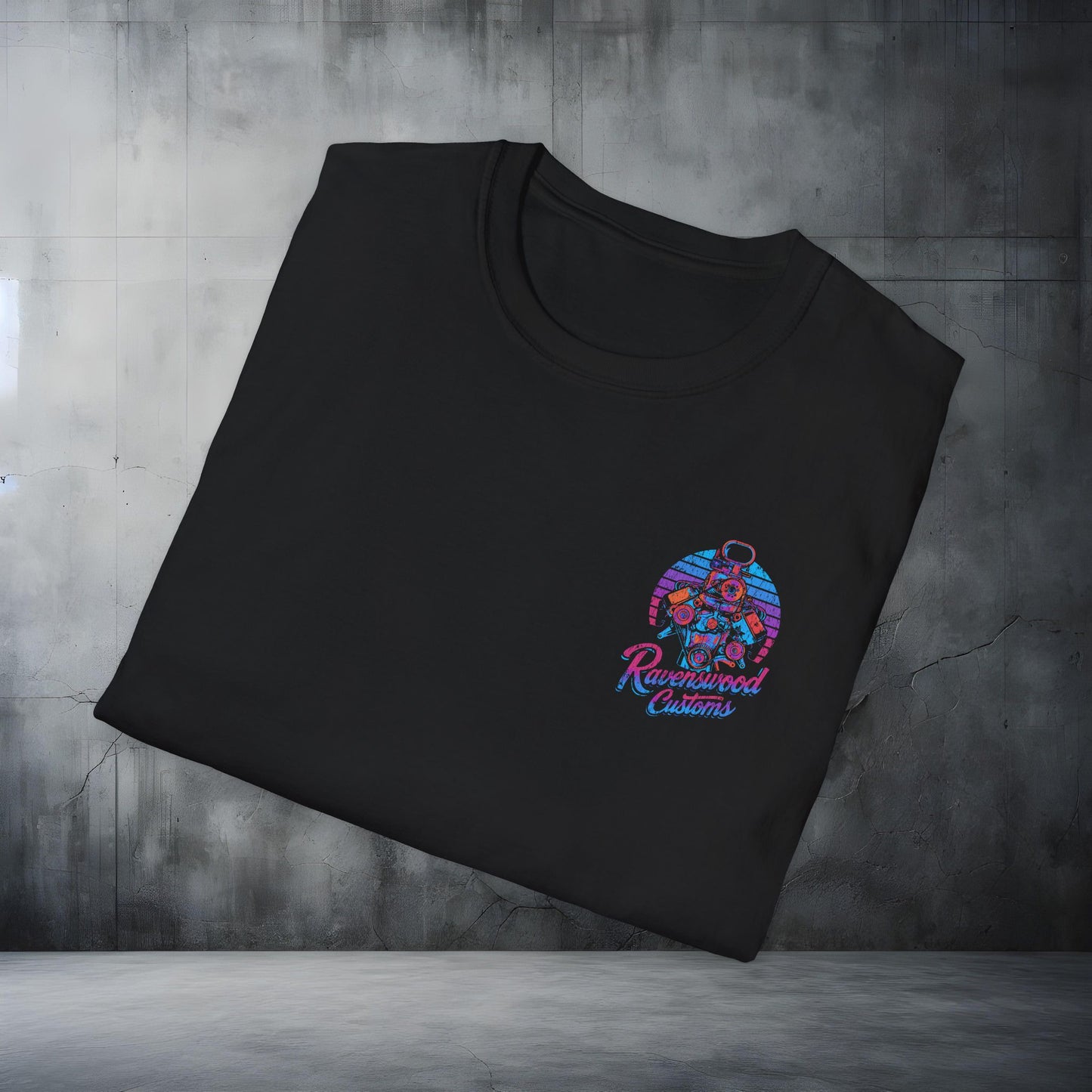 Ravenswood Customs Blown Hemi V8 Retro Worn T-Shirt