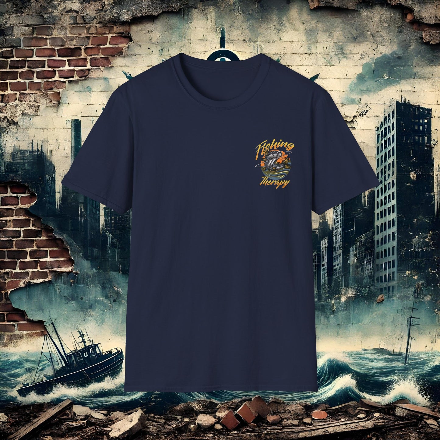Fishing Therapy Unisex Softstyle T-Shirt – Relax in Style