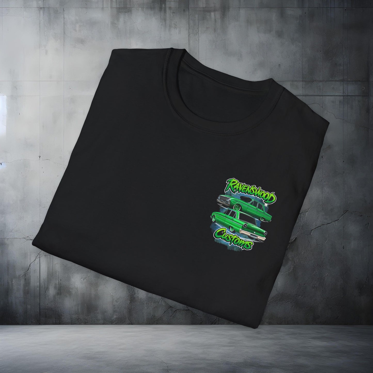 Ravenswood Customs Green XM Falcon Sedan Classic Car T-Shirt