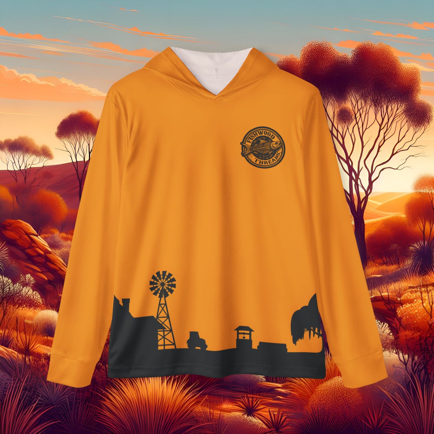 Men's Fishing Hoodie - Fishwood Threads, Adventure & Outdoor Enthusiasts