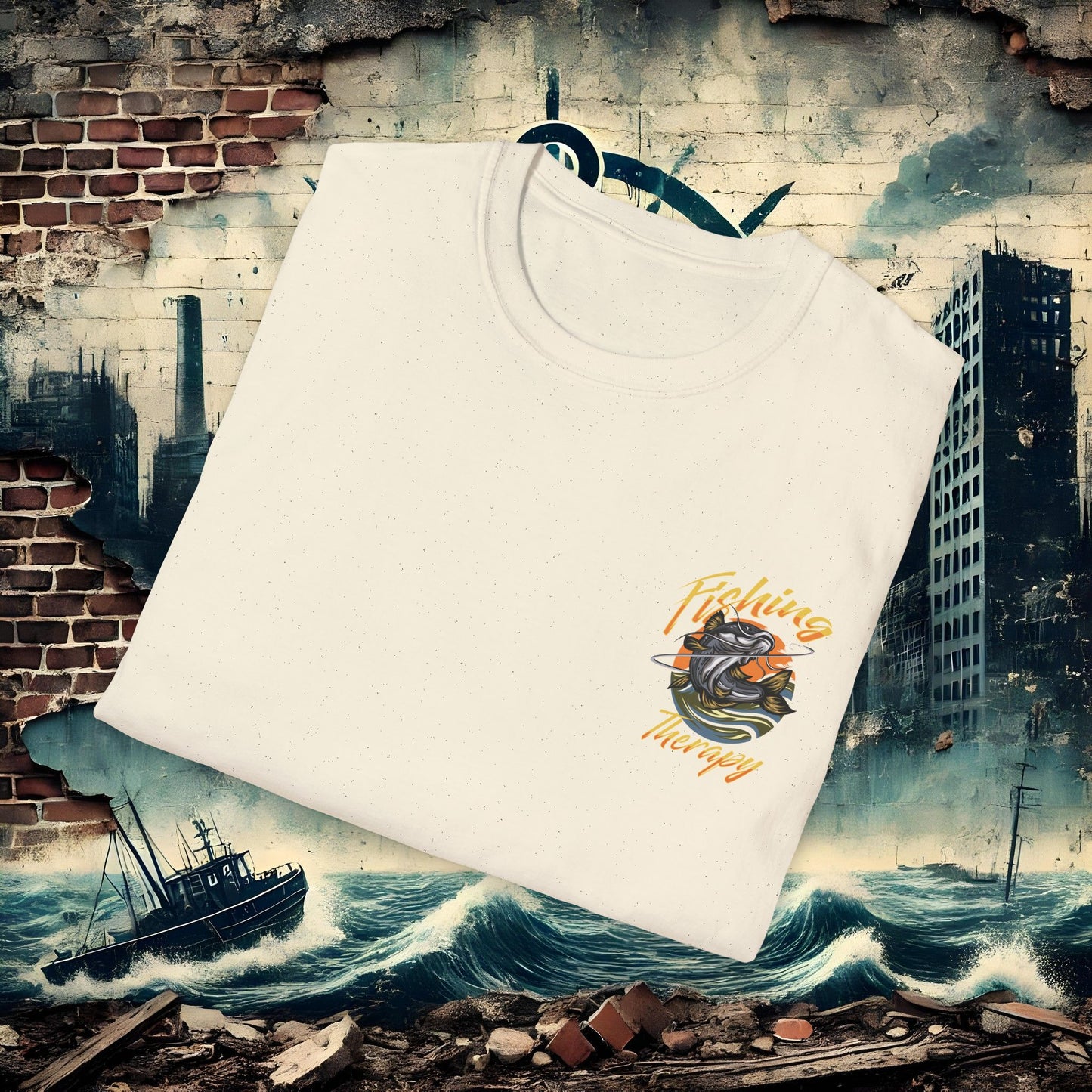 Fishing Therapy Unisex Softstyle T-Shirt – Relax in Style