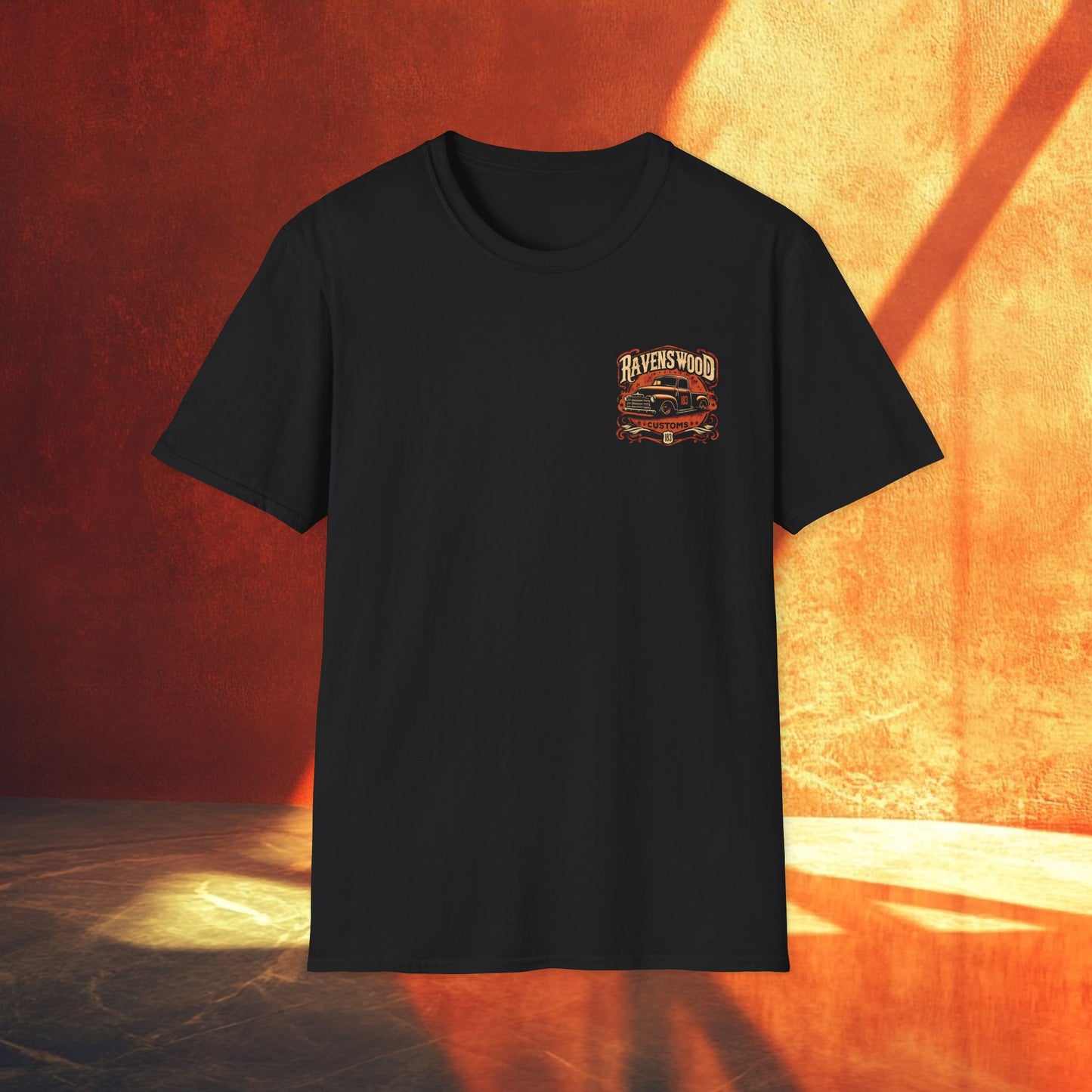 Ravenswood Customs Unisex Softstyle Graphic Tee, Vintage Truck Design 3
