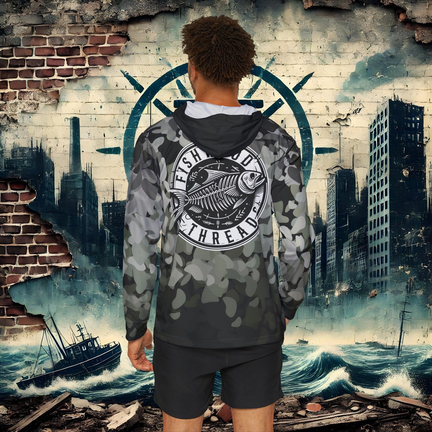 Camo Fishwood Threads Sports Hoodie - Perfect for Outdoor Enthusiasts