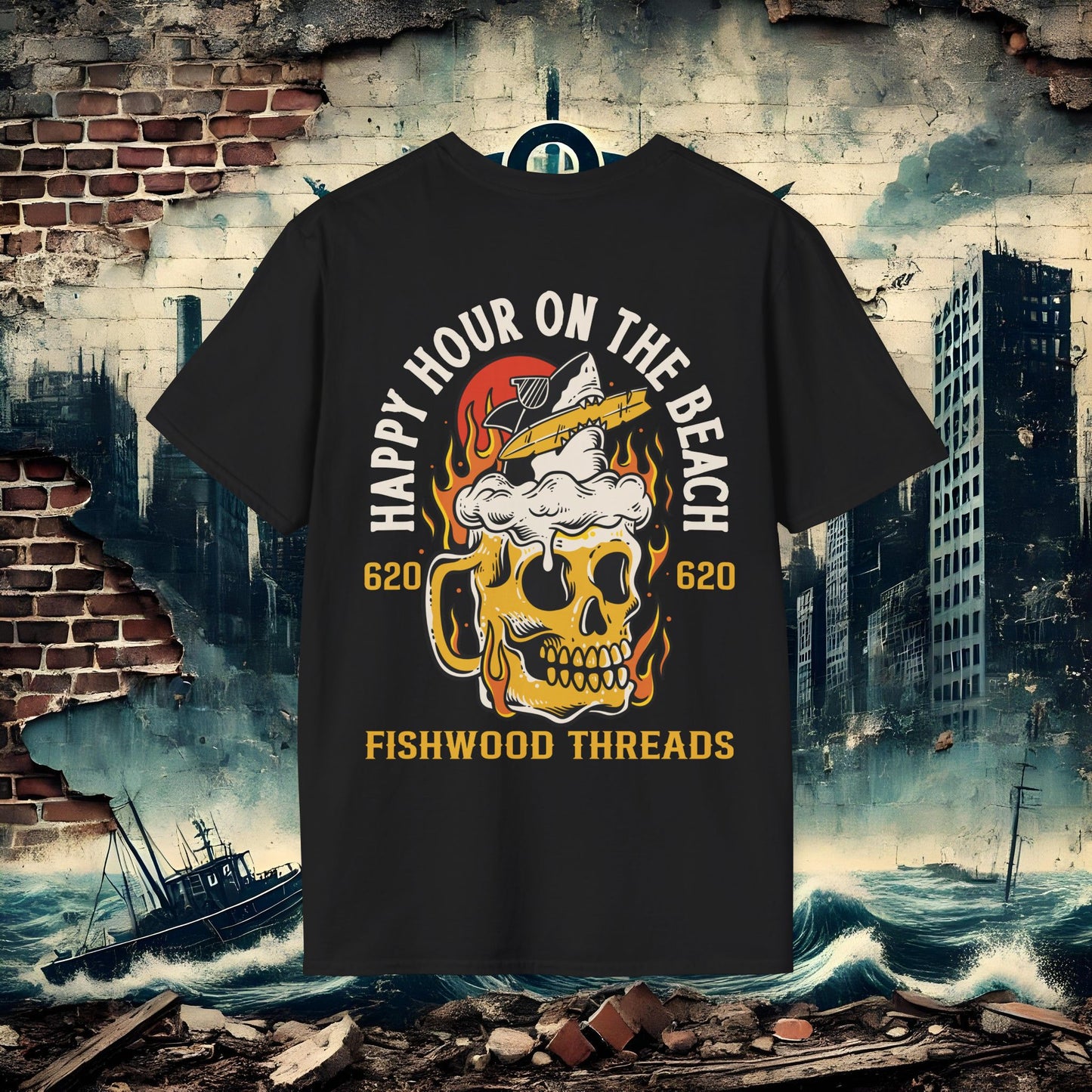 Fishwood Threads Happy Hour Unisex Softstyle T-Shirt