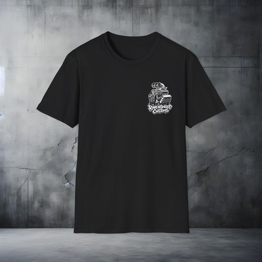 Ravenswood Customs Blown Windsor V8 Engine Graphic T-Shirt