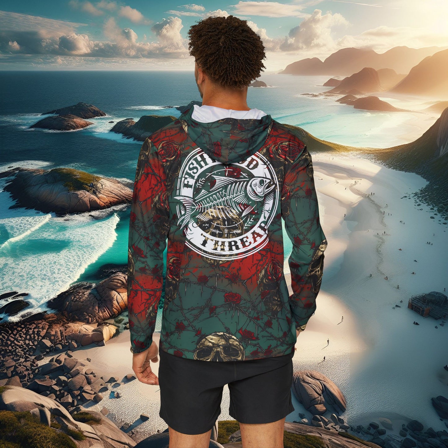 Men's Sports Warmup Hoodie - Fishwood Threads, Adventure & Outdoor Enthusiasts