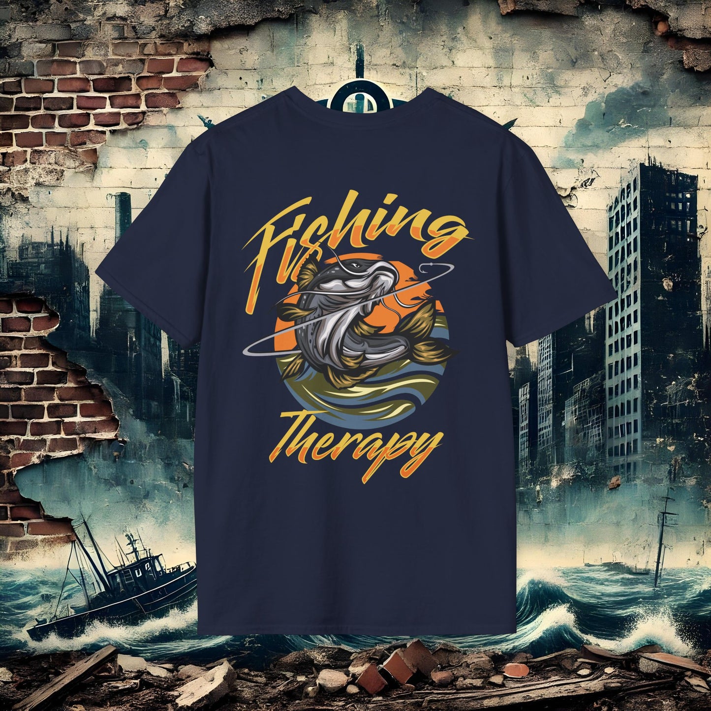 Fishing Therapy Unisex Softstyle T-Shirt – Relax in Style