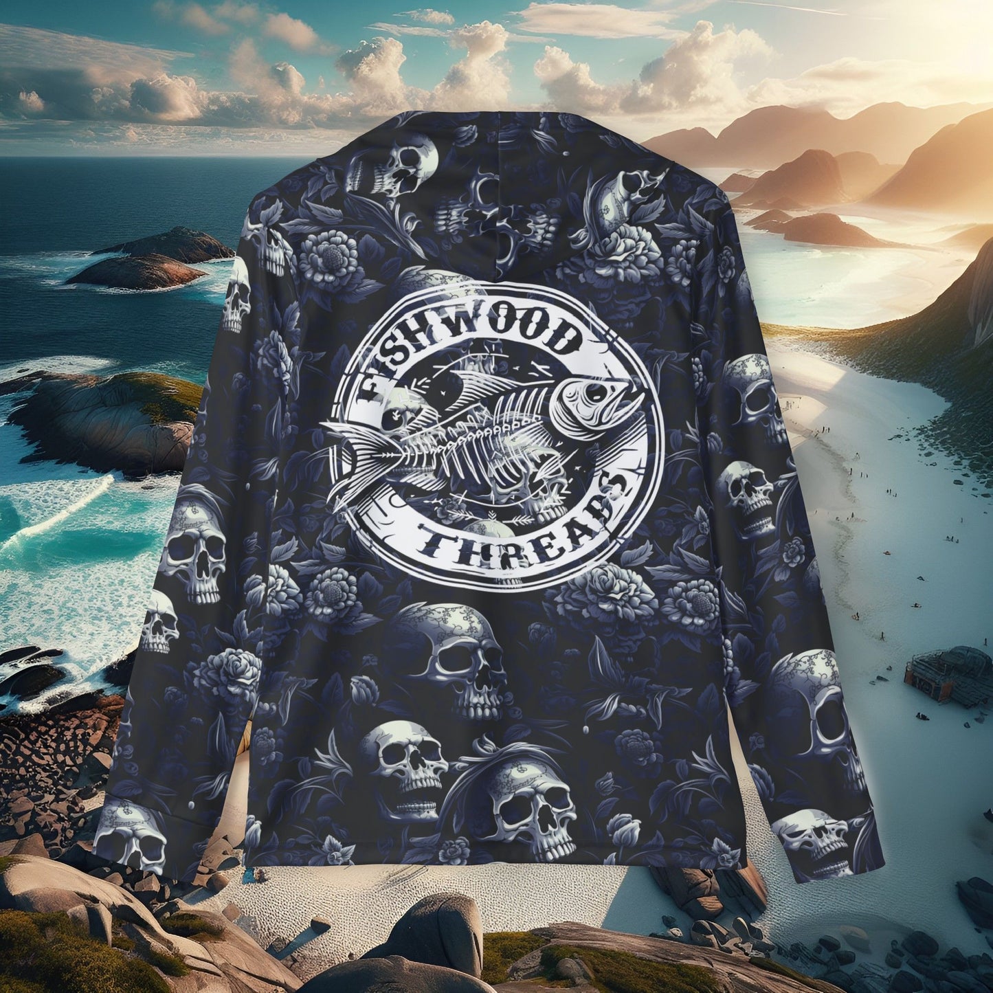 Men's Sports Warmup Hoodie - Fishwood Threads, Adventure & Outdoor Enthusiasts