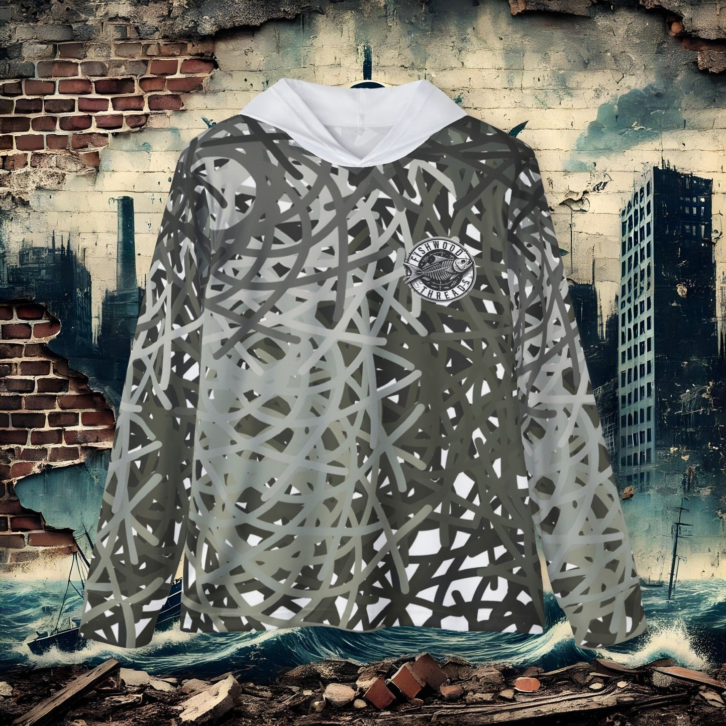Camo Fishwood Threads Sports Hoodie - Perfect for Outdoor Enthusiasts