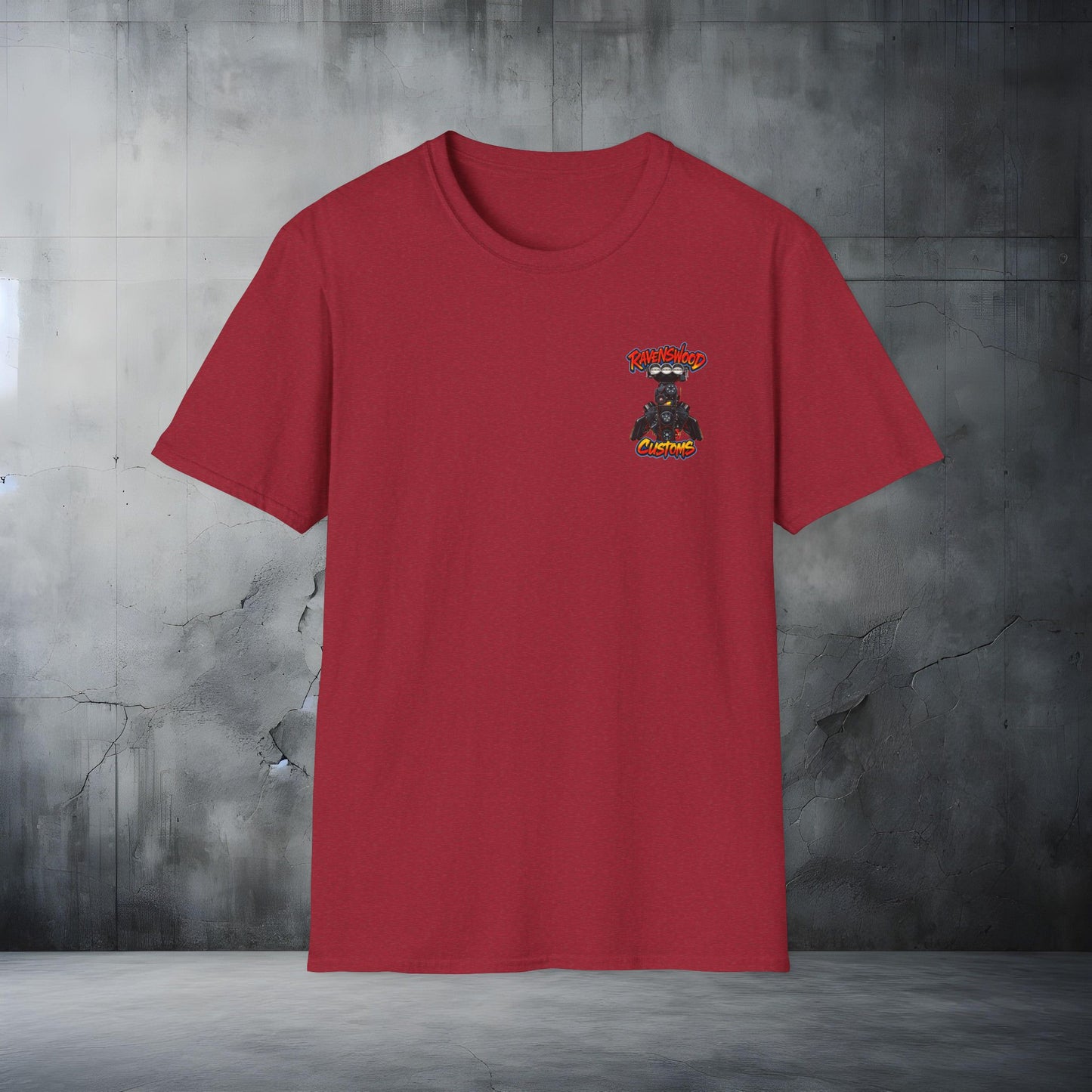 Ravenswood Customs Blown Injected Chevy Engine Graphic T-Shirt