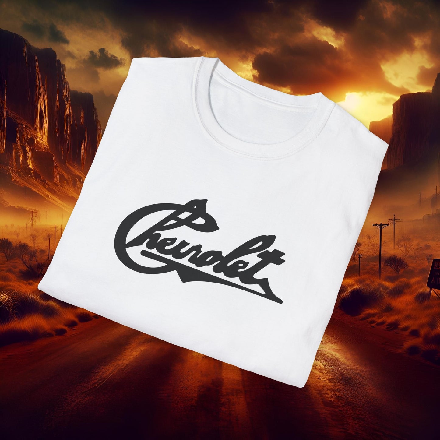 Vintage Chevrolet Graphic T-Shirt, Classic Car Lover Tee, Unisex Softstyle Shirt, Gift for Mechanic, Retro Auto Apparel