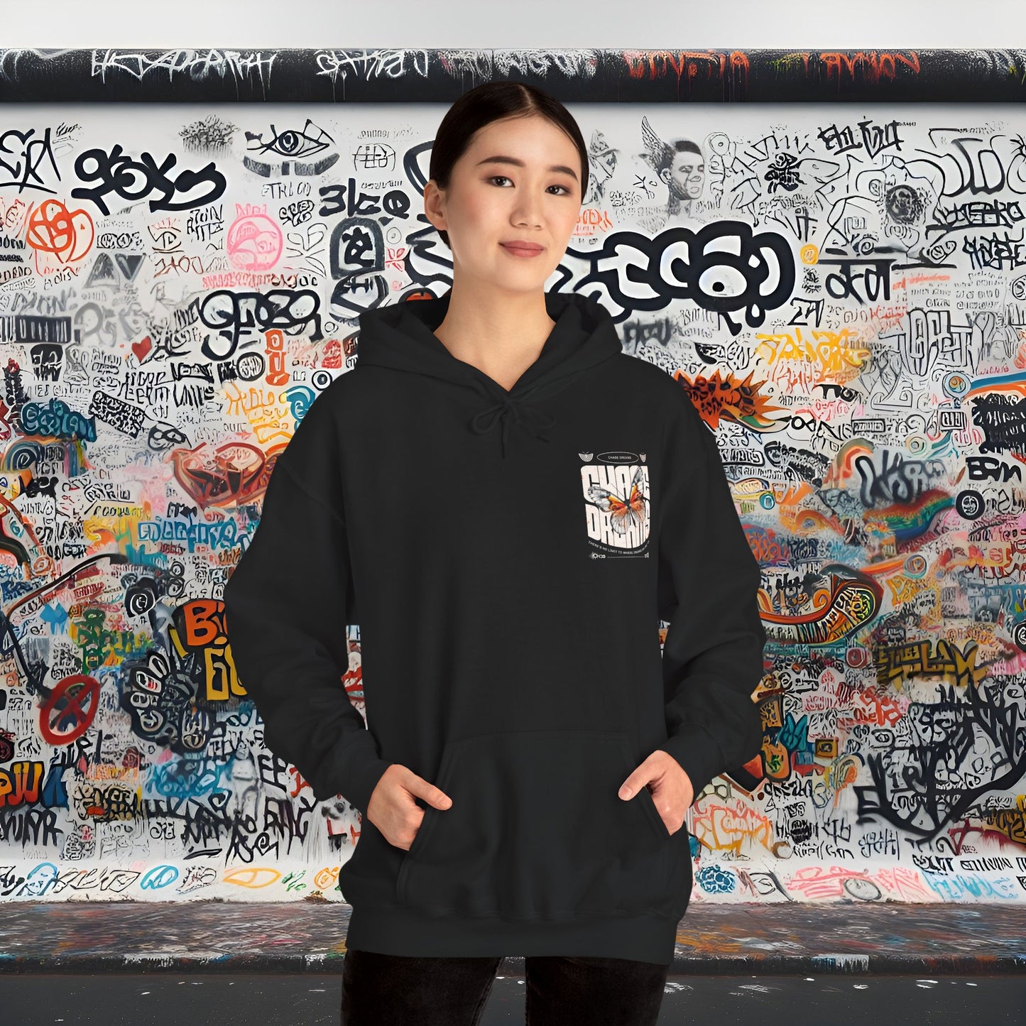 Chase Dreams Hoodie | Unisex Heavy Blend™ Sweatshirt, Inspiring Gift for Dreamers, Cozy Layer for All Seasons, Unique Graphic Design