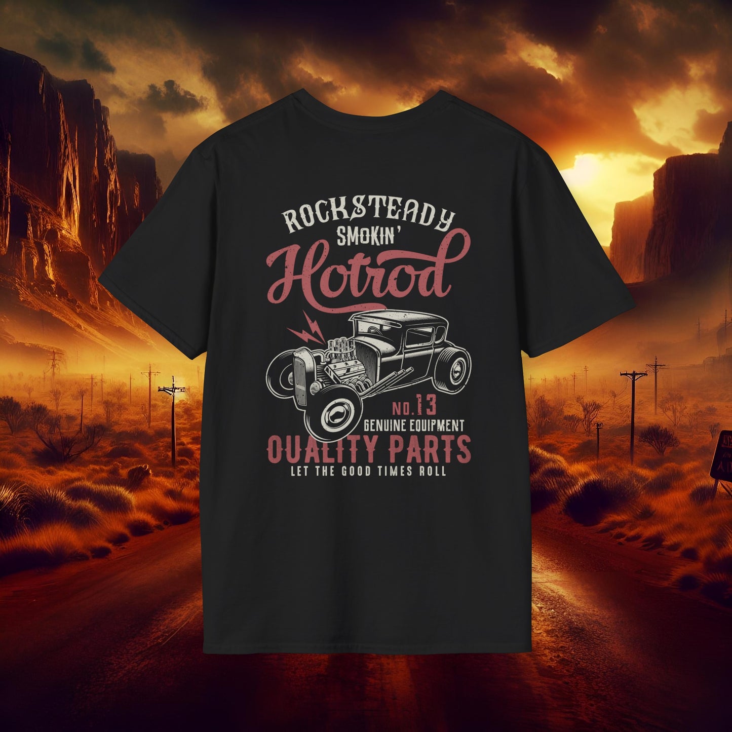 Retro Hot Rod Unisex Softstyle T-Shirt