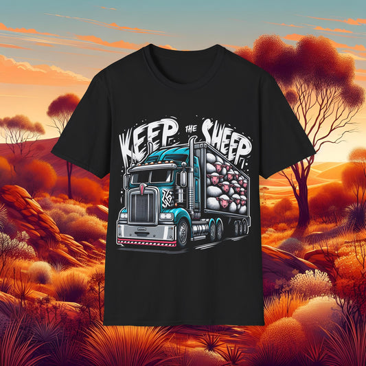 Keep the Sheep Truck Unisex Softstyle T-Shirt